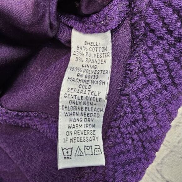 Joan Rivers‎ Women's Size Small Purple Pea Coat Long Sleeve Lined Gold Buttons - Picture 10 of 13